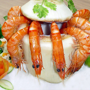 Tôm Hấp Nước Dừa