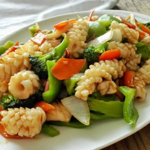 Mực Xào Rau Củ