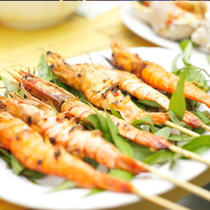 Tôm Nướng Đậu Bắp